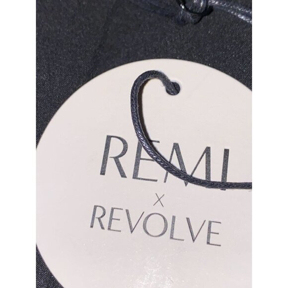 Remi & Revolve Gwen Faux Leather Wrap Style Skirt Tulip Hem Dress - Picture 6 of 16